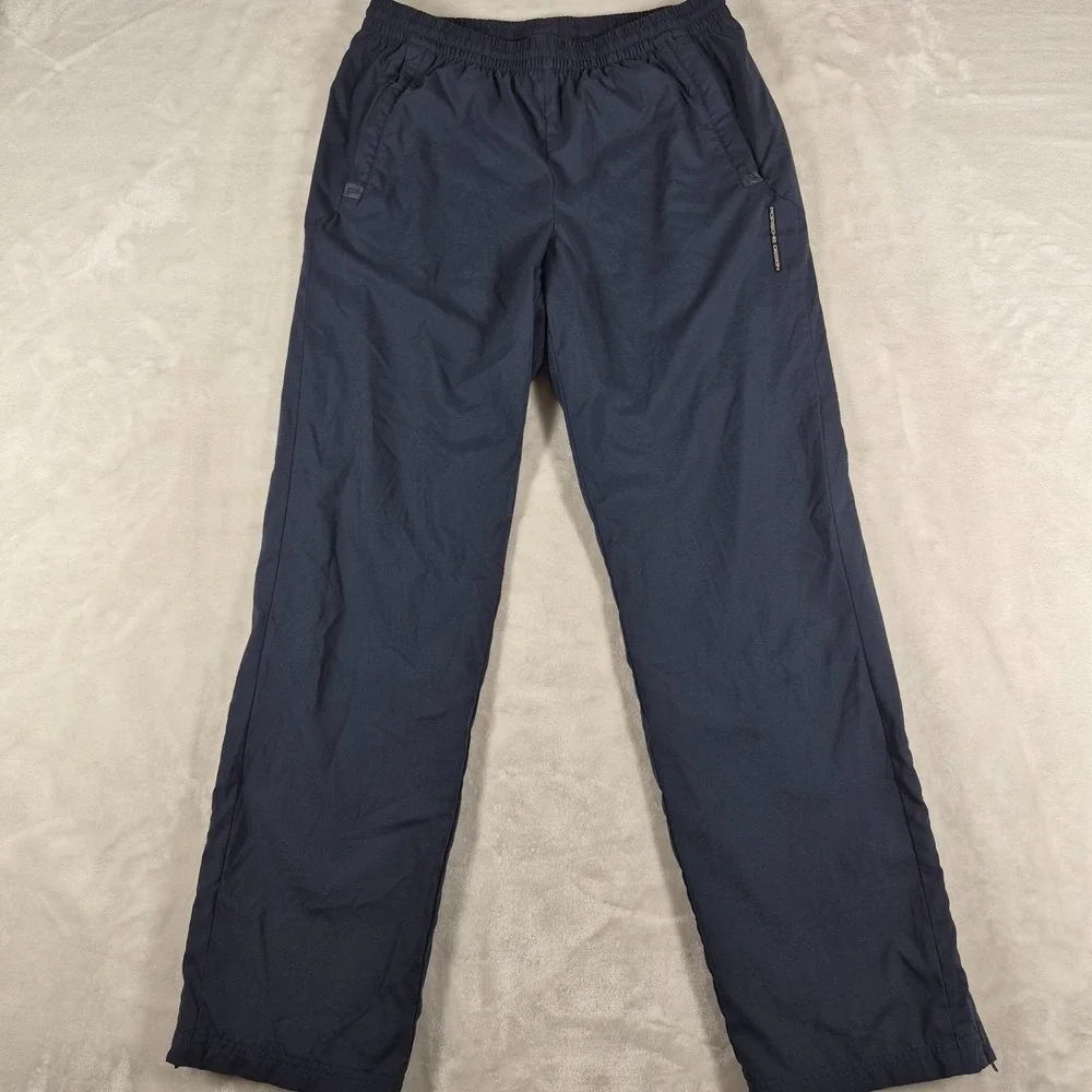 Porsche Design Sport x Adidas Track Pants Men's Large Blue Mesh Lined Ankle Zip